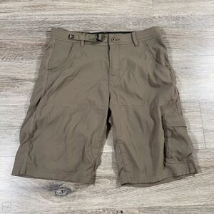 Prana Men's Shorts Outdoor Hiking Gorpcore Adjustable Waist Performance M Brown